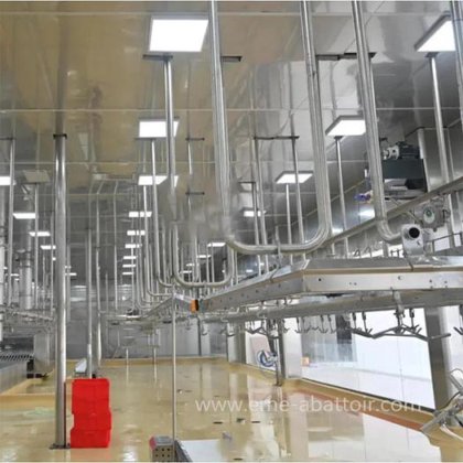 为清真屠宰场轨道系统定制的 20-200 只绵羊山羊全套屠宰线