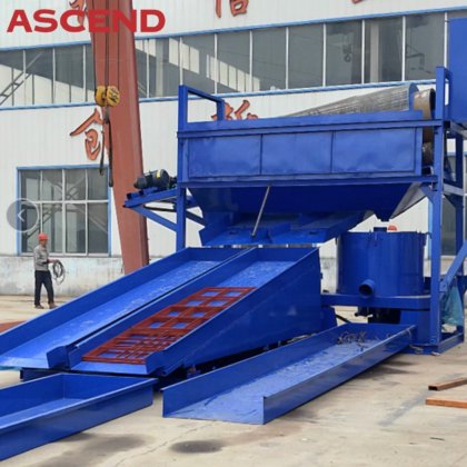 回転式トロンメル スクリーンの水門箱が付いている専門モデル GTS20 沖積金の洗濯機