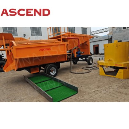中国製Ascend 50 オーストリアの砂金回収用60トン/時容量金トロンメル洗浄プラント