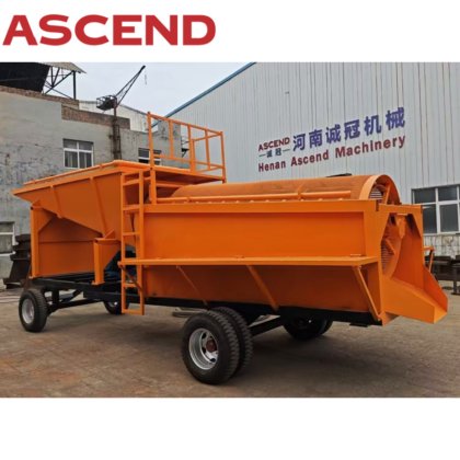 中国製Ascend 50 オーストリアの砂金回収用60トン/時容量金トロンメル洗浄プラント