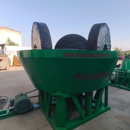 鋳造物の鋼鉄 3 つのローラー水ぬれた鍋の製造所スーダンのタンザニアで作る金の銀製の鉱石の粉のための 1200 モデル