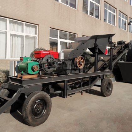 取り外し可能な鉱山の石造りの粉砕機の移動式ハンマー・ミルの粉砕機容量 1 時間あたりの 50-80 トン