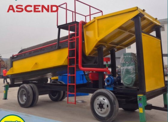 金処理プラント 100-200 TPH 金洗浄プラント（トロンメルスクリーンとスルースボックスを含む）