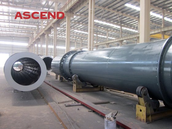 石膏鉱石濃縮ロータリードラム乾燥機