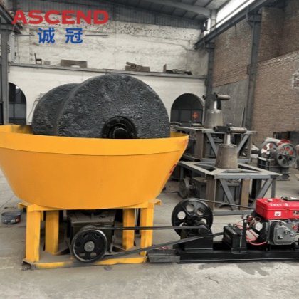 200 の網内のサイズを排出する分類の金銀製の鉱石の石の粉砕のための 1 時間あたりの二重ローラーのぬれた鍋の製造所ごとの 10