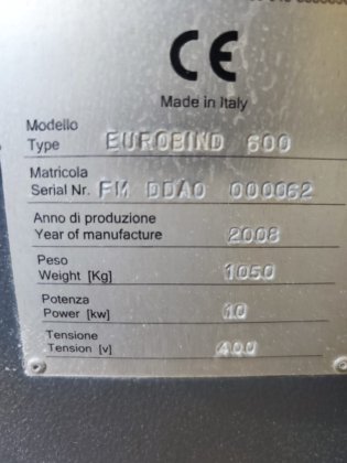 2008 Heidelberg Eurobind EB-600