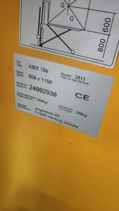 2013 Jungheinrich AMX 10e