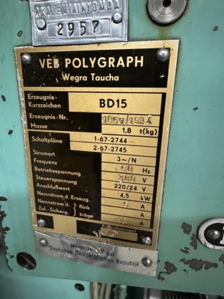 1984 Polygraph Wegra BD 15