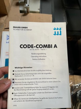 Mauer Tresor VdS/Kl. 1