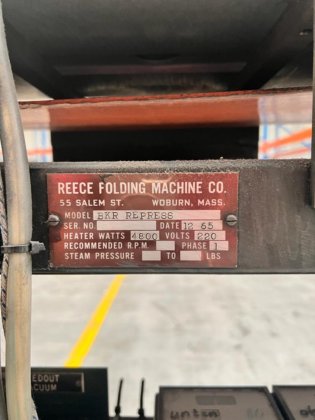 1965 Reece Folding Machine, Model