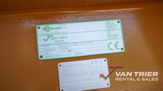 2019 Breston NB10-250H Dosing bunker