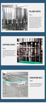 自動給水コンベア飲料水各種ボトル充填機