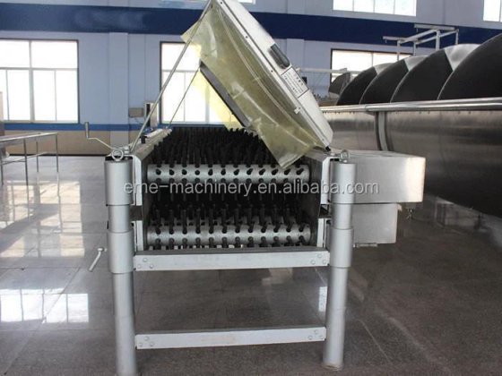 每小时 1000 只家禽的卧式鸡/鸭屠宰线家禽屠宰场拔毛机