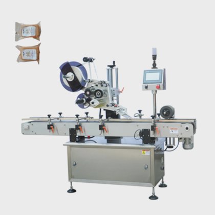全自动塑料袋麦拉袋贴标机，咖啡袋贴标机