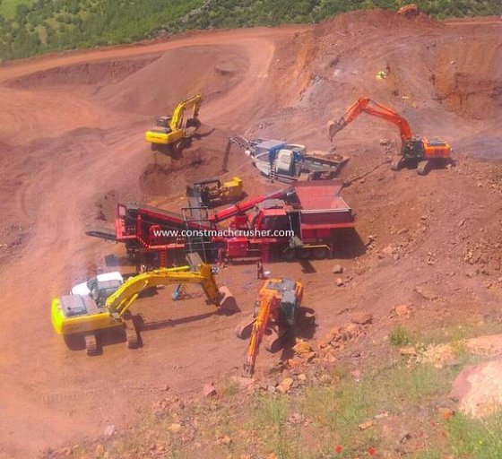 移动石灰石破碎机 – 初级冲击器