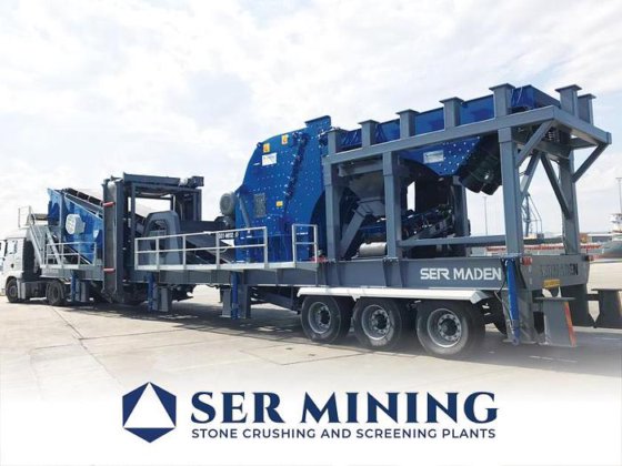 コンパクトで強力な石材加工設備 - 移動式衝撃破砕スクリーニングプラント