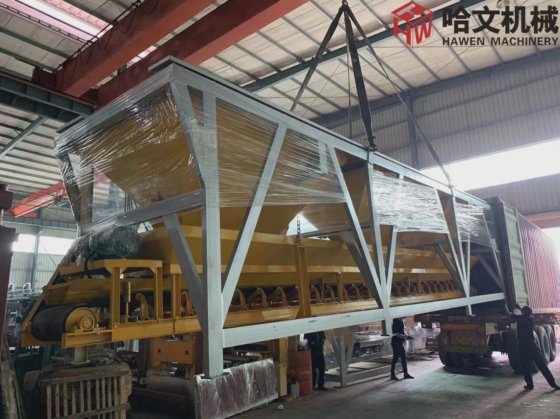 ブロックレンガ舗装製造プラント用コンクリートバッチングマシン