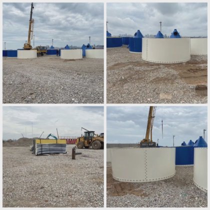 混合プラントおよびブロック生産ライン用のセメントサイロ