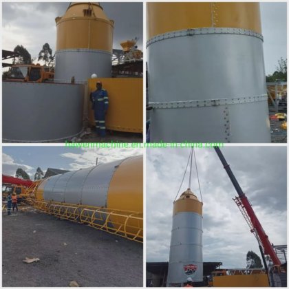 コンクリートブロック製造プラント セメントサイロ