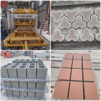 アフリカ向けの耐久性のある建設用自動舗装石ブロックセメントレンガ製造機