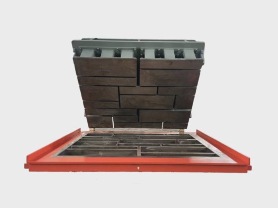 コンクリート舗装用型枠のセメントブロックレンガ製造機