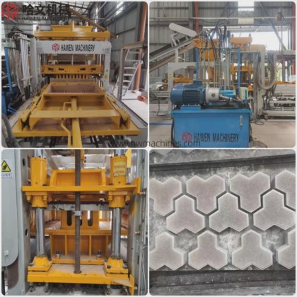 全自動電動サーボ振動コンクリート中空ブロック舗装製造セメント固体レンガ製造機械ジャマイカで