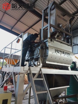 ブロック製造用コンクリートミキサー