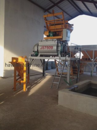 ブロック製造プラント用コンクリートミキサー 双軸コンクリートミキサー