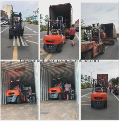 3 ブロック工場用のトン自動ディーゼルフォークリフト