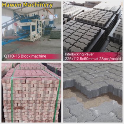 タンザニアの建設機械 セメントレンガブロック舗装型押し機 ケニアで