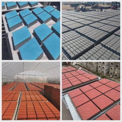 コンクリートブロックレンガ製造機 パバーとカーブストーン型