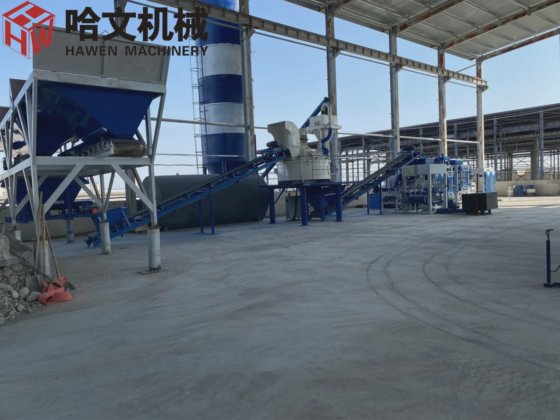 Block making machine with batching