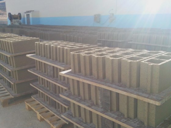 竹製ボードの木製パレット、レンガブロック製造機用