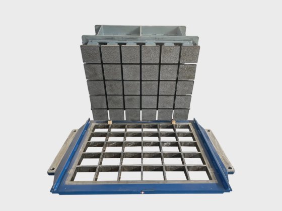 Block making machine with batching