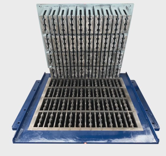 Block making machine with batching