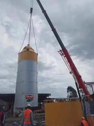 ボルト式組立セメント貯蔵サイロ 50-500t