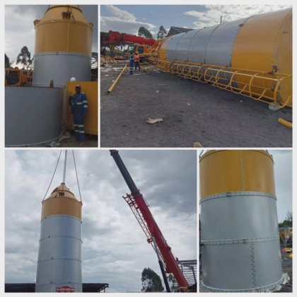 ボルト式組立セメント貯蔵サイロ 50-500t