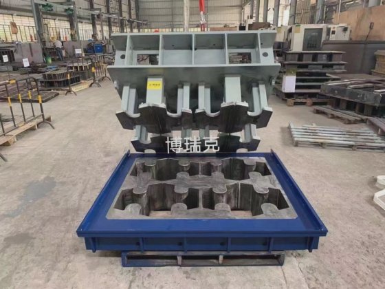 コンクリートブロック舗装用カーブストーン型枠ブロック製造ライン用