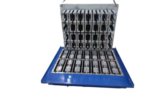 Block making machine with batching