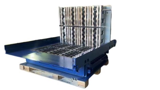 Block making machine with batching