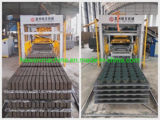 フルオートマチックセミオートコンクリートセメントハローブロックソリッドレンガ舗装石製造機