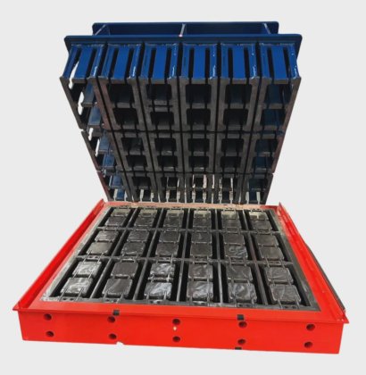 効率的なコンクリート締固め 最適化された流路 長寿命の鋼製コンクリートブロック型