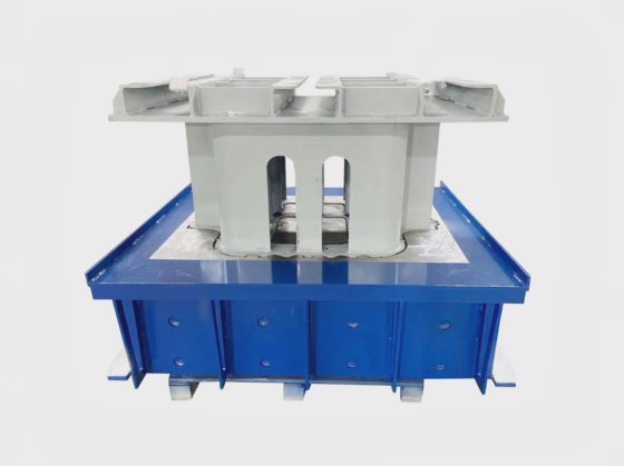 Block making machine with batching
