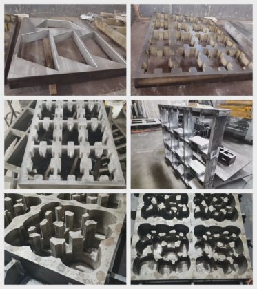 コンクリートハローブロック成形機用ブロック生産用型