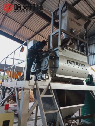 ブロックレンガ生産用コンクリートミキサー