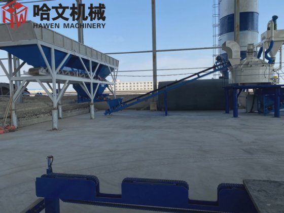 Block making machine with batching
