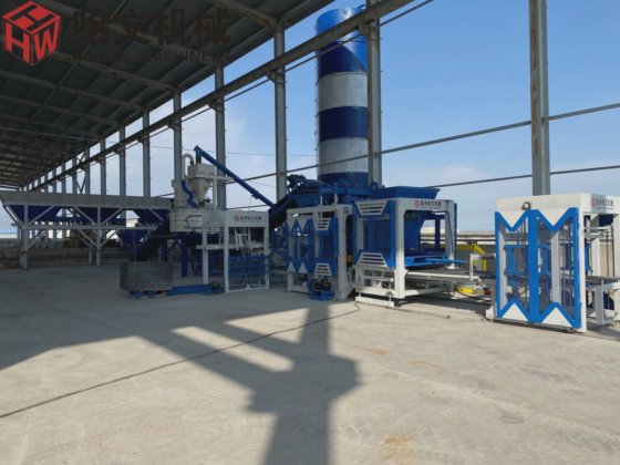 Block making machine with batching