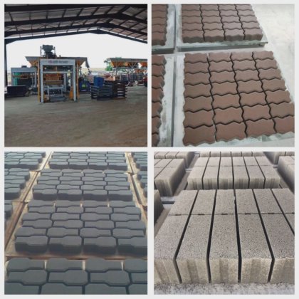 ドイツの技術による完全自動の固定式コンクリートブロックレンガ舗装建設機械のホットセール