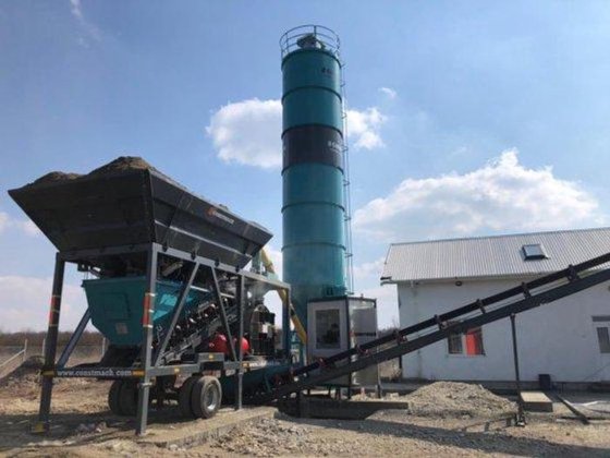 45立方/小时移动混凝土搅拌站