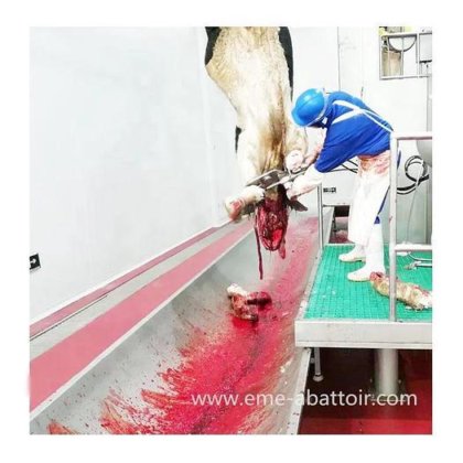 高质量清真牲畜屠宰场设备 牛屠宰线 平台式屠宰场牛屠宰机械